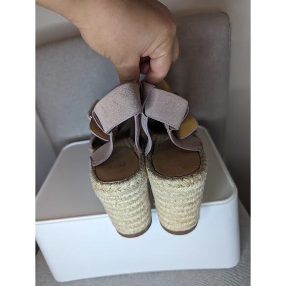 Mark Fisher pink suede espadrille platform sandal size 7 $38 - Picture 4 of 6